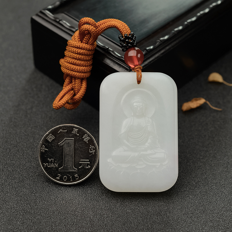 和田羊脂玉吊坠-红掌柜