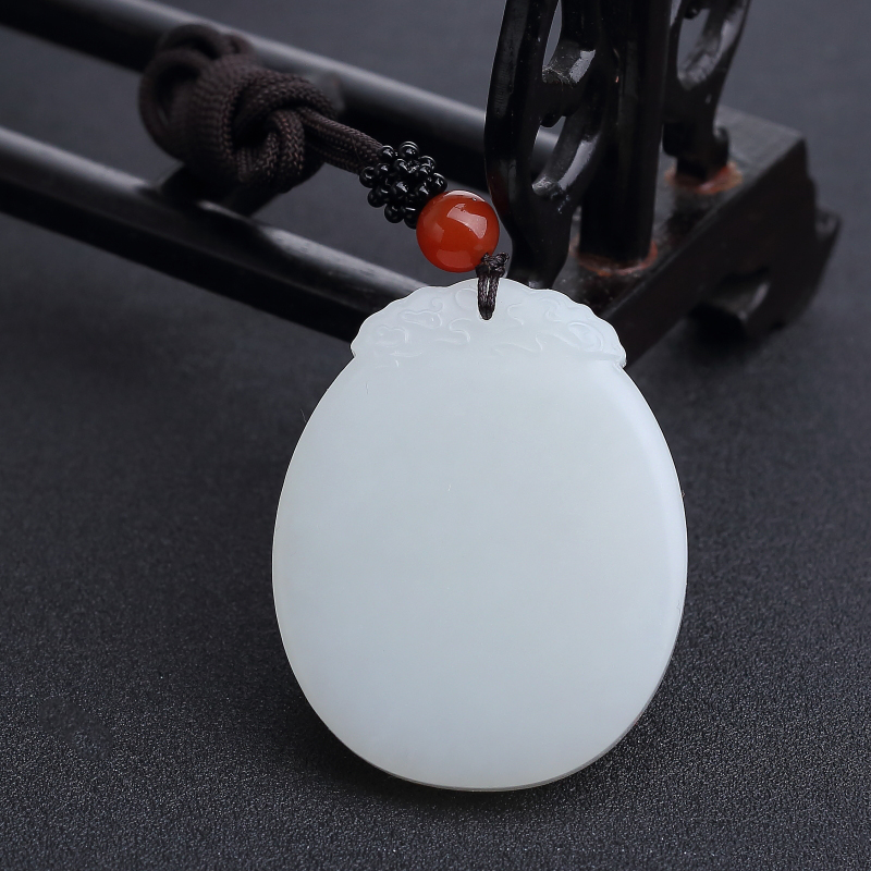 新疆和田羊脂白玉步步高升吊坠-红掌柜