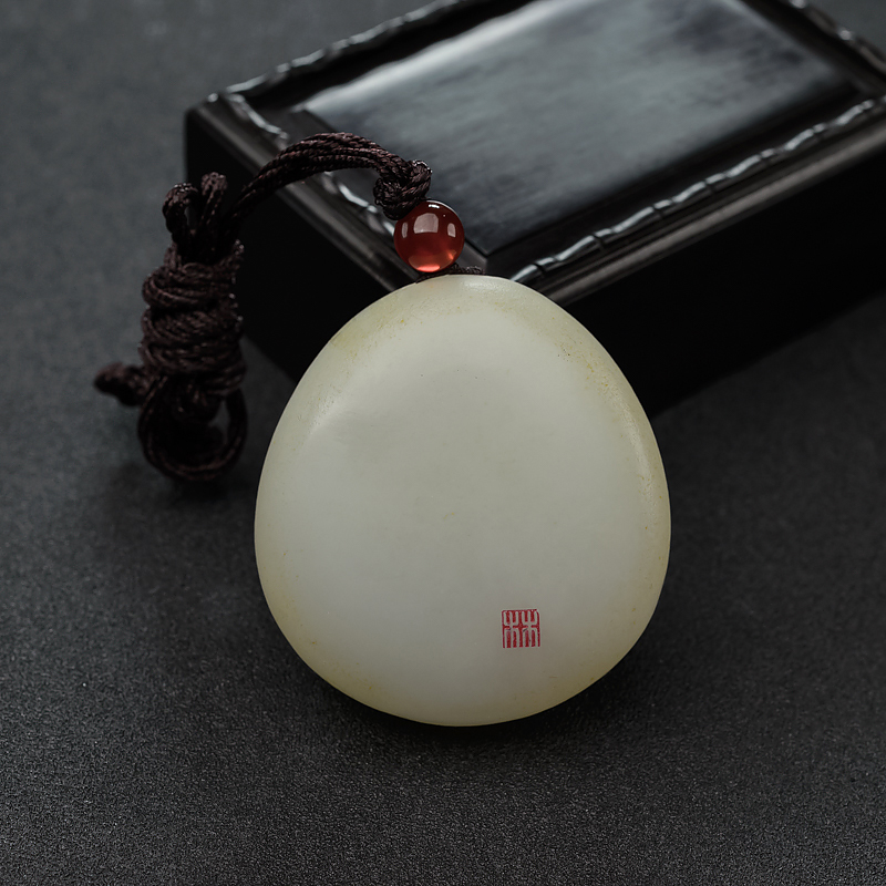 山料和田白玉弥勒佛-红掌柜