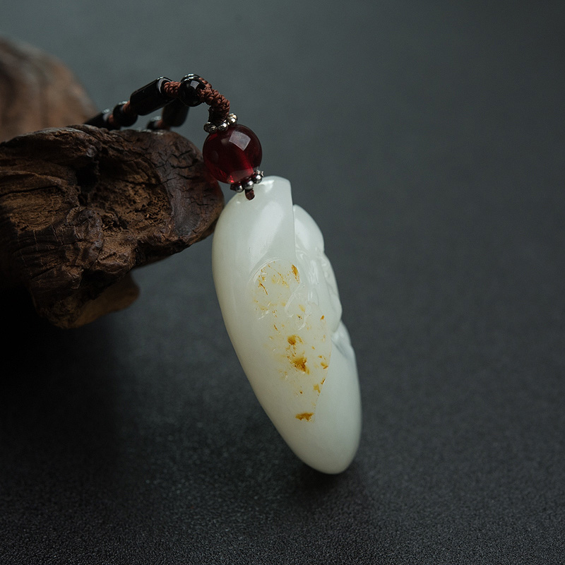 天然和田玉佛吊坠-红掌柜