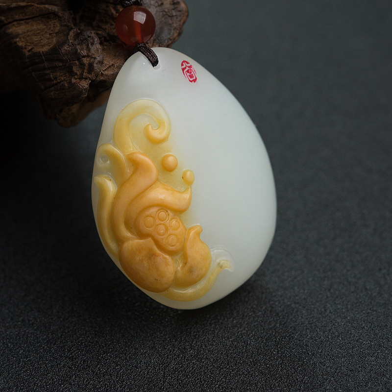 新疆和田玉一品清廉吊坠-红掌柜 