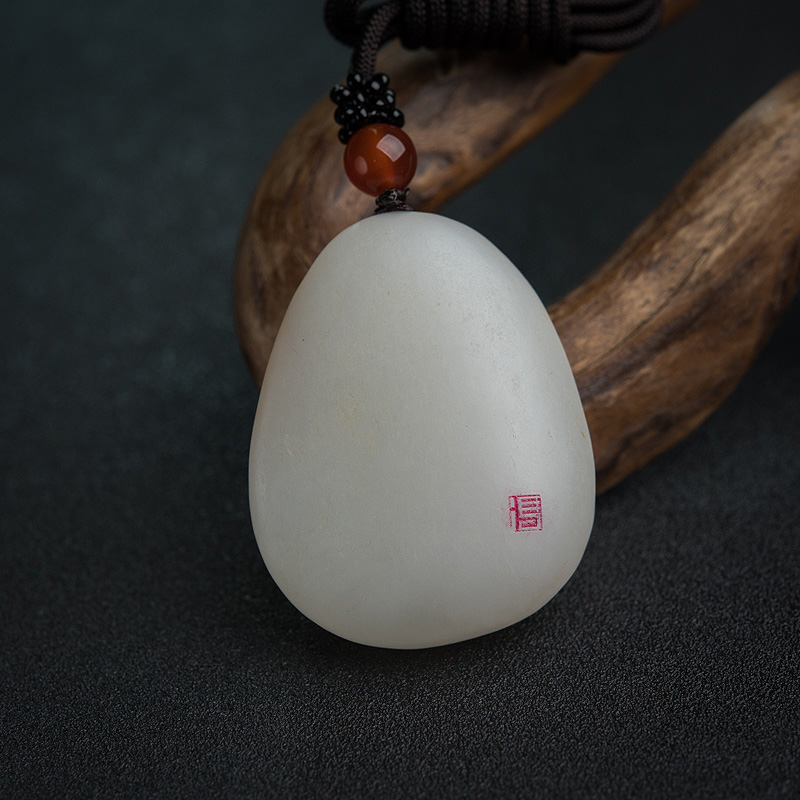 山料和田羊脂白玉普贤菩萨-红掌柜