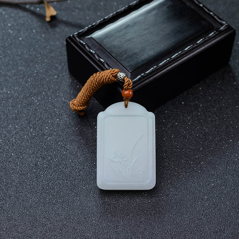 山料和田白玉如意吊坠-红掌柜