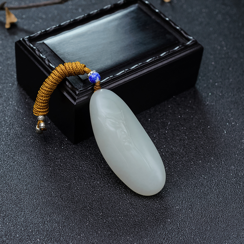 山料和田白玉吊坠-红掌柜