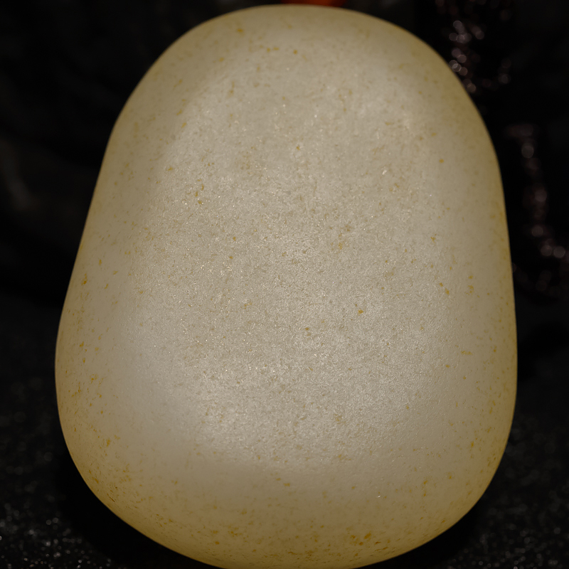 天然和田玉亭亭玉立吊坠-红掌柜