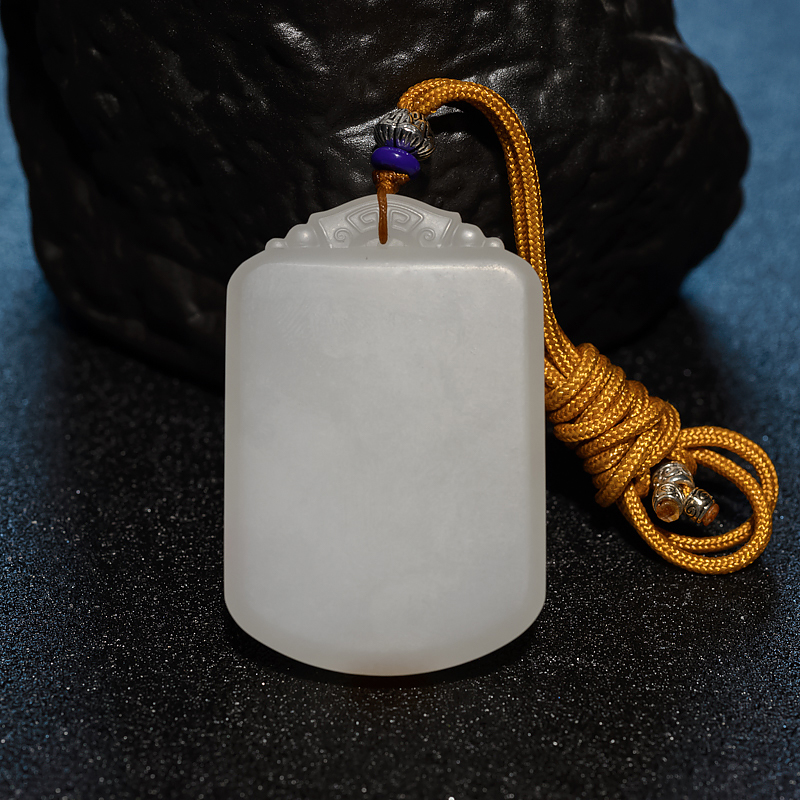 山料和田玉蝶恋花吊坠-红掌柜