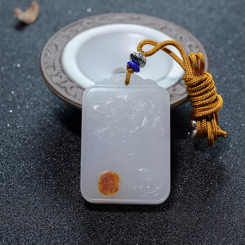 山料和田白玉吊坠-红掌柜