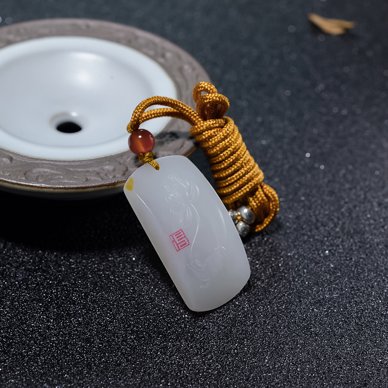 山料和田白玉吊坠-红掌柜