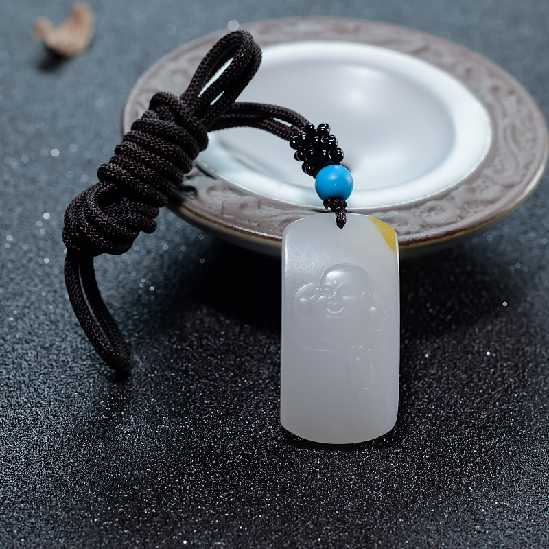 山料和田白玉吊坠-红掌柜