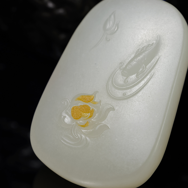 和田青白玉连年有余-红掌柜