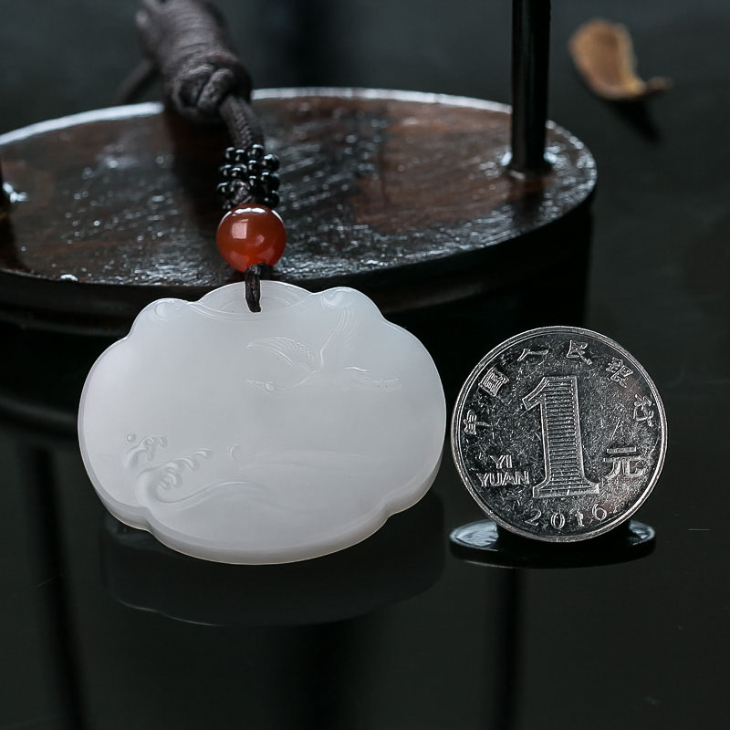 和田玉如意锁吊坠-红掌柜