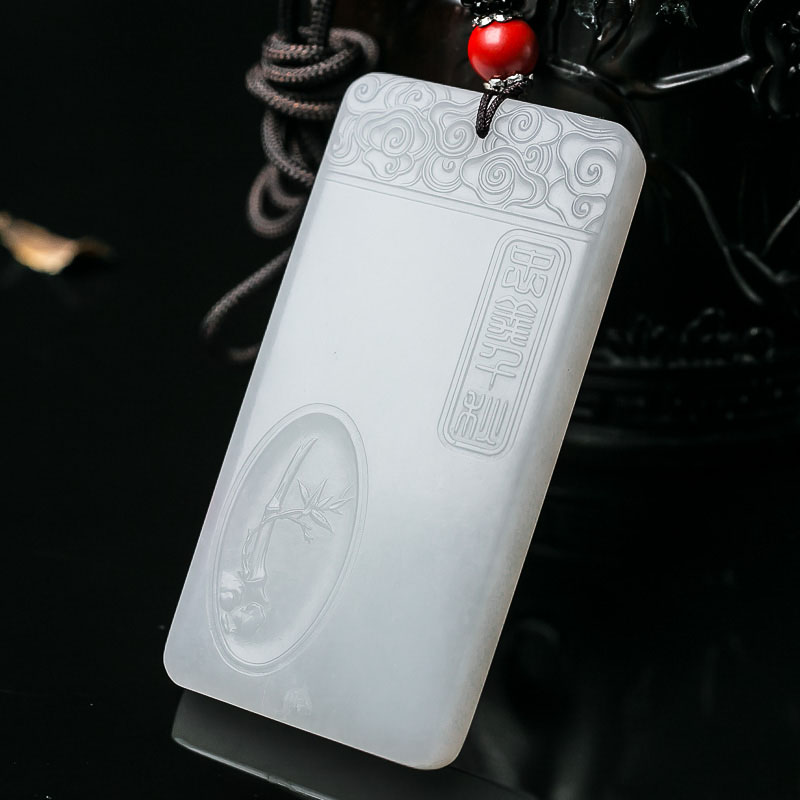 和田玉关公吊坠-红掌柜