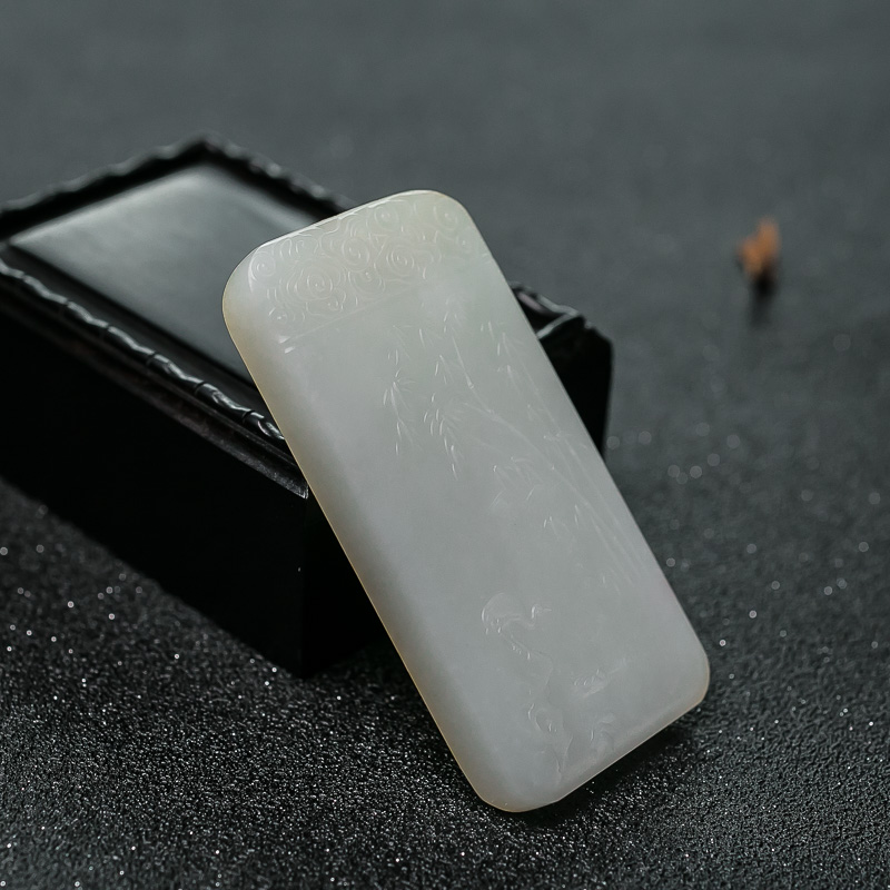 山料和田玉山水意境吊坠-红掌柜