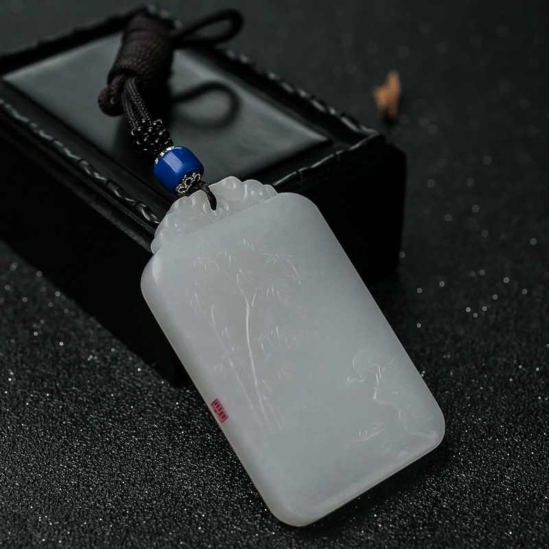 山料和田玉山水意境吊坠-红掌柜