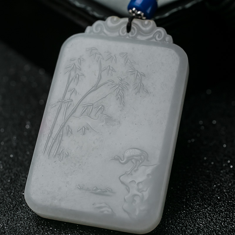 天然和田玉山水意境吊坠-红掌柜