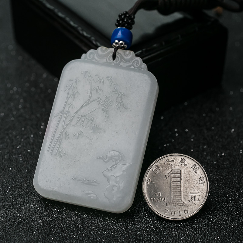 和田玉山水意境吊坠-红掌柜