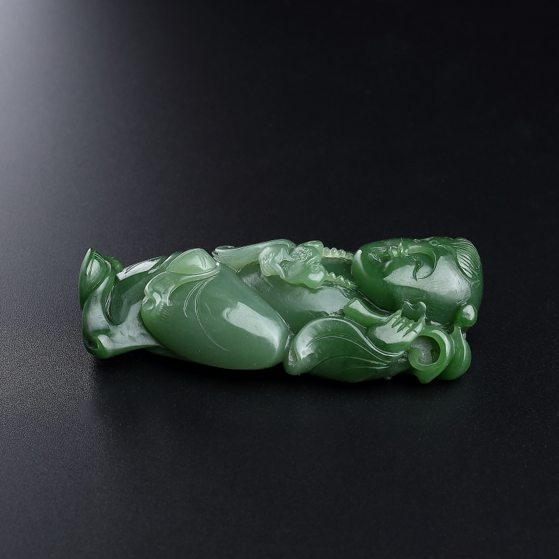 俄料和田玉手把件 - 红掌柜