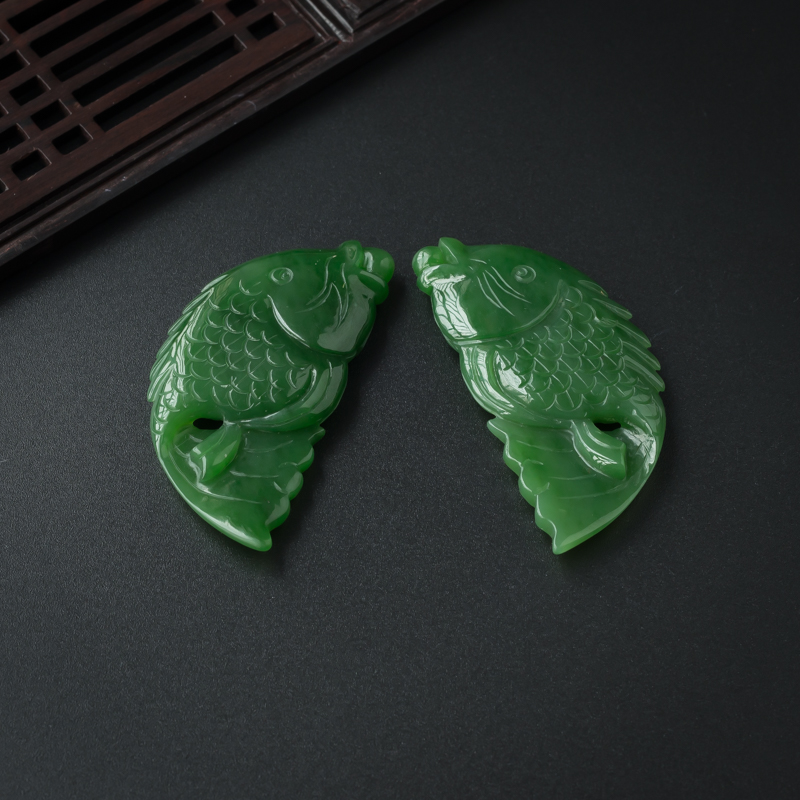 天然和田碧玉吊坠-红掌柜