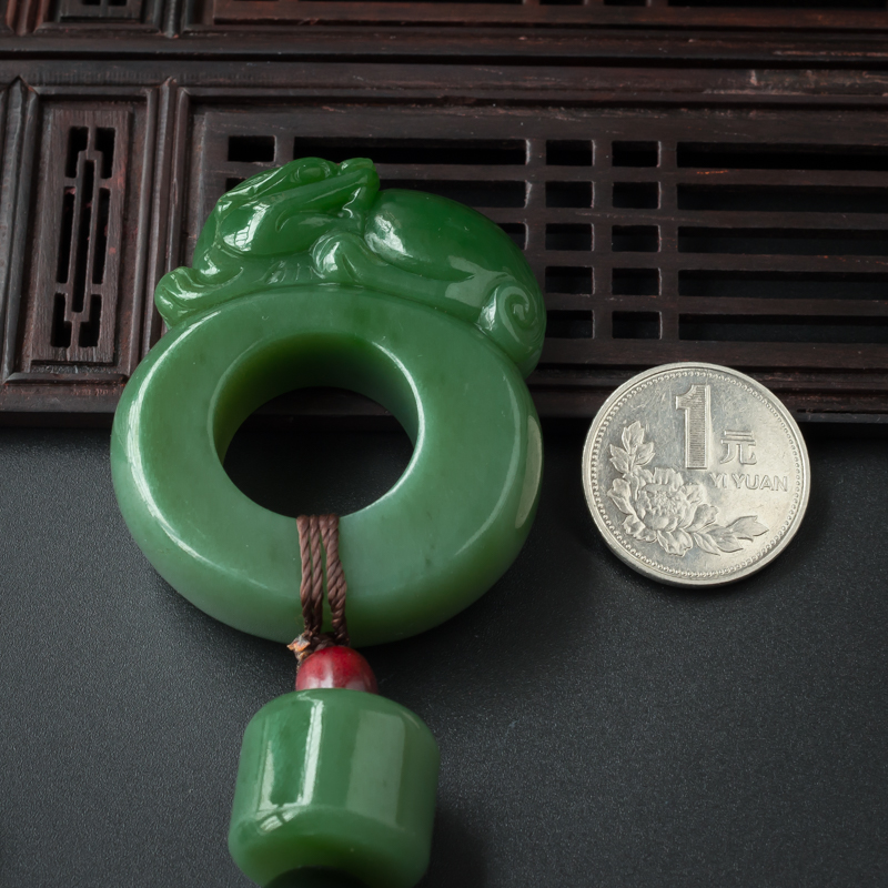 碧玉手把件 - 红掌柜