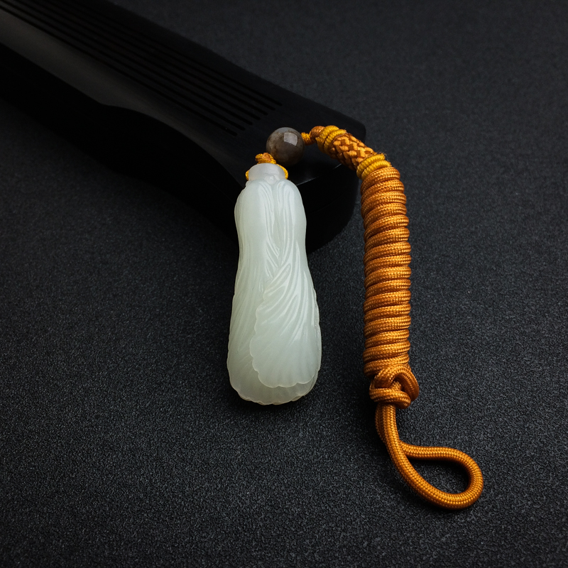 青白玉大白菜吊坠 - 红掌柜