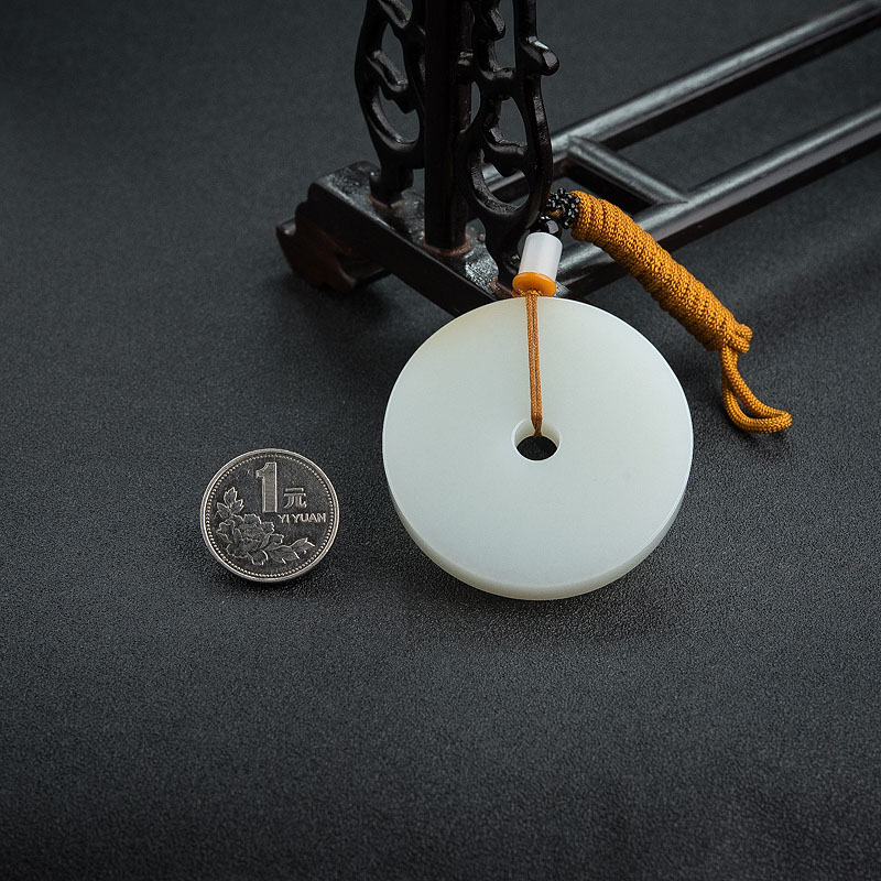 天然和田玉平安扣吊坠 - 红掌柜