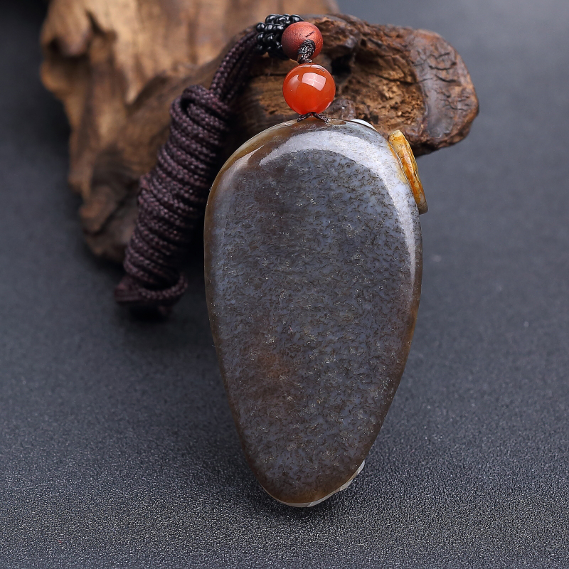 俄料俏色和田玉吊坠 - 红掌柜