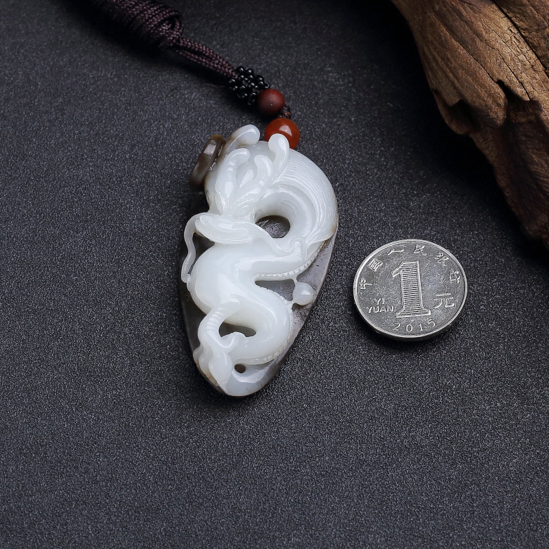 天然和田玉吊坠 - 红掌柜