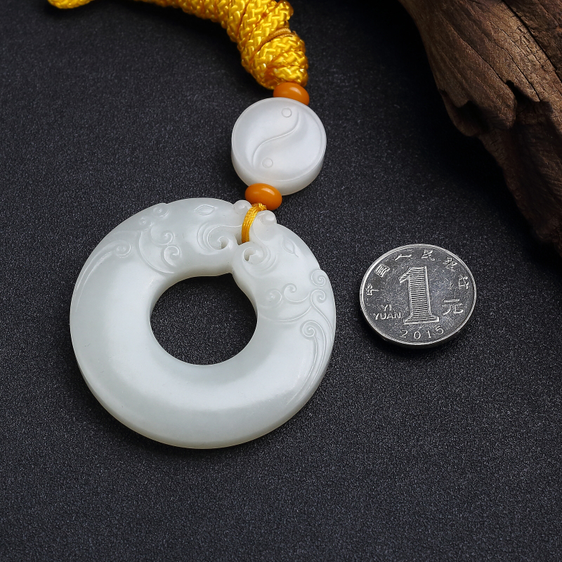 天然青白玉吊坠 - 红掌柜