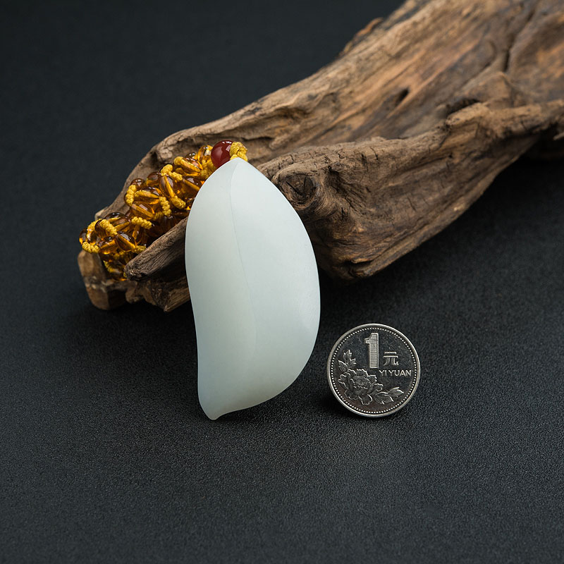 天然和田玉随形吊坠 - 红掌柜