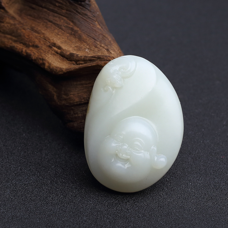 俄料白玉山料佛吊坠-红掌柜