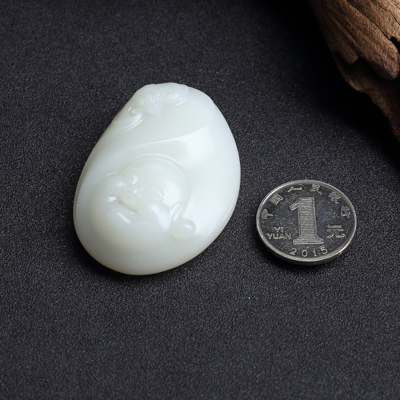 天然白玉山料佛吊坠-红掌柜