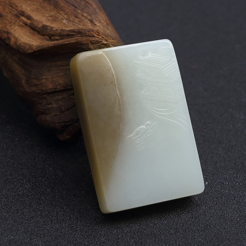 和田玉观音吊坠-红掌柜