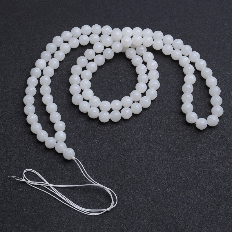 白玉108佛珠-红掌柜