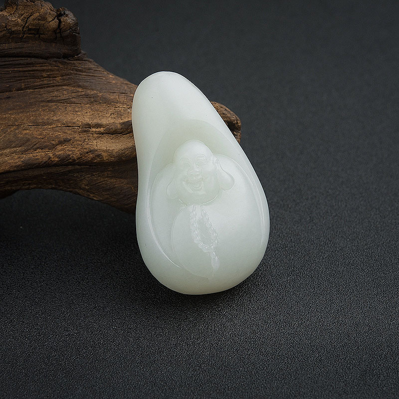 和田玉弥勒佛挂件-红掌柜