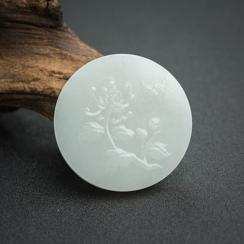 和田白玉山料吊坠-红掌柜