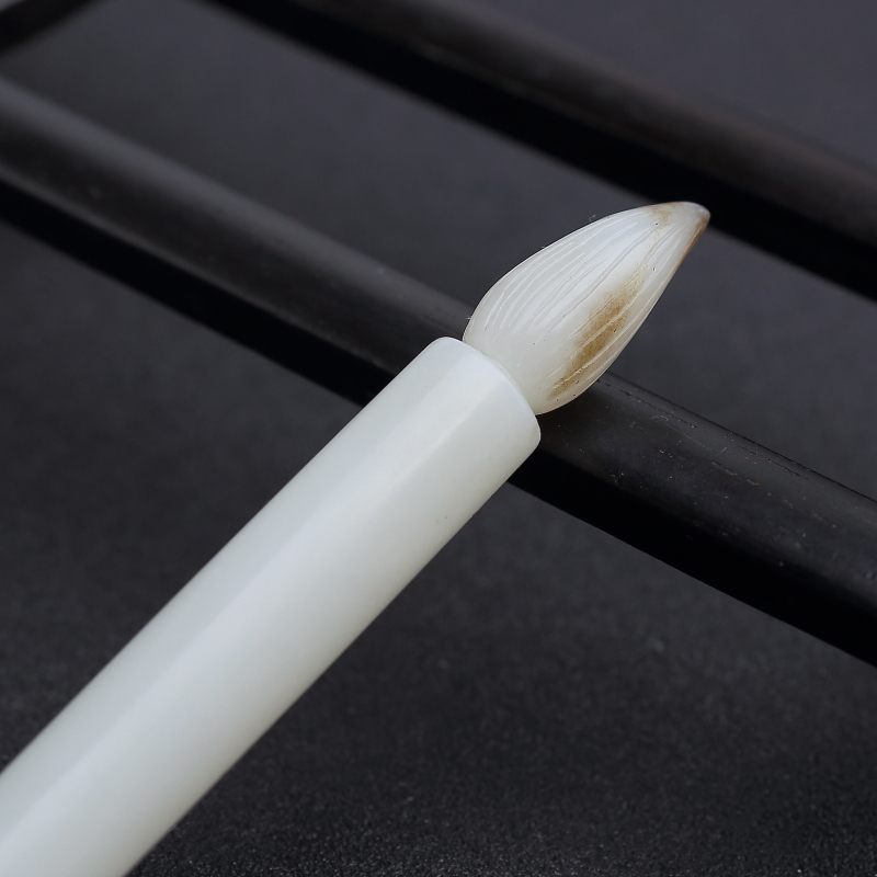 俄料天然白玉山料吊坠-红掌柜