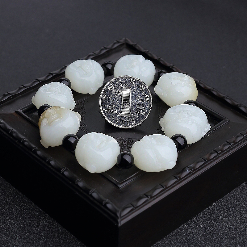 俄料白玉手串-红掌柜