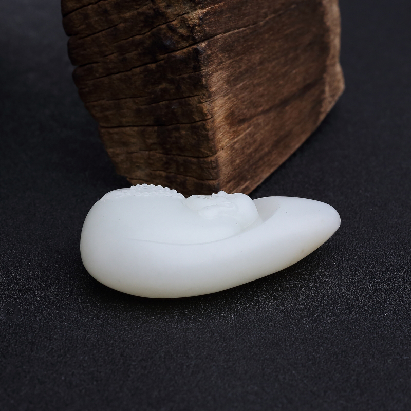 白玉山料弥勒佛吊坠-红掌柜