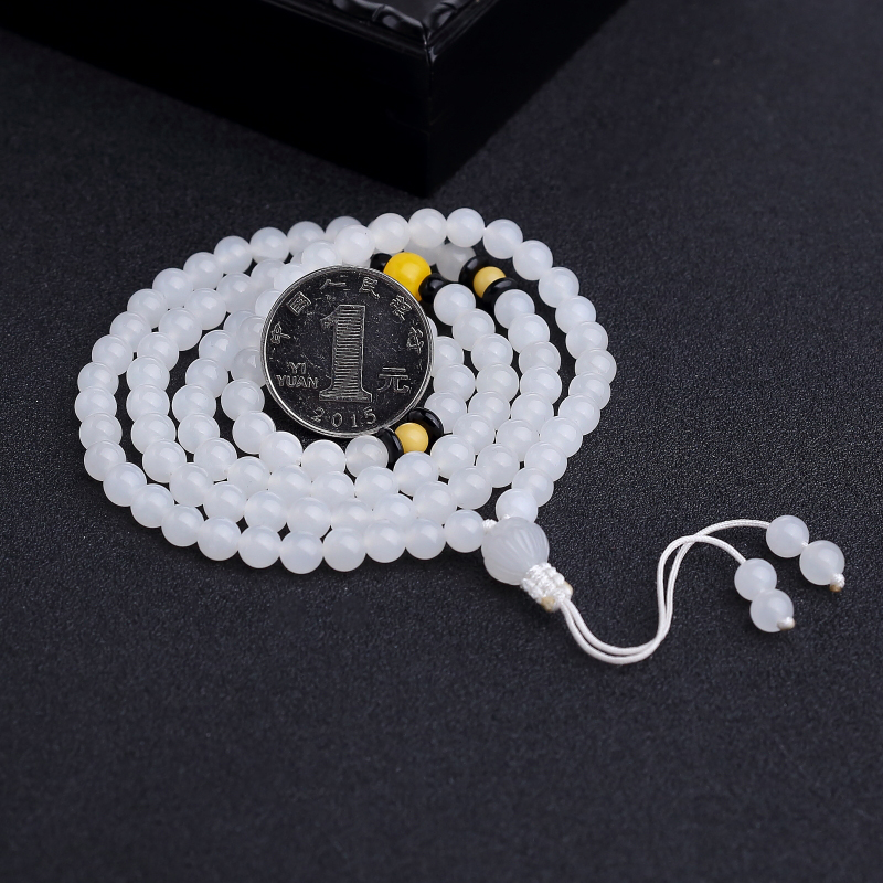 俄料白玉108佛珠-红掌柜