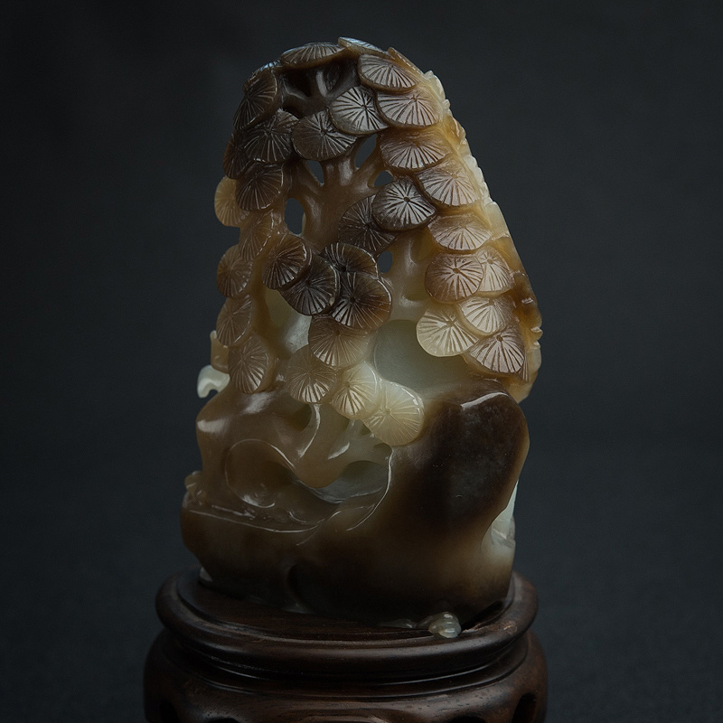 俄料山料和田玉观音摆件-红掌柜