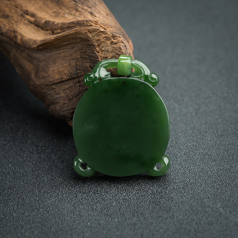 碧玉平安牌吊坠-红掌柜