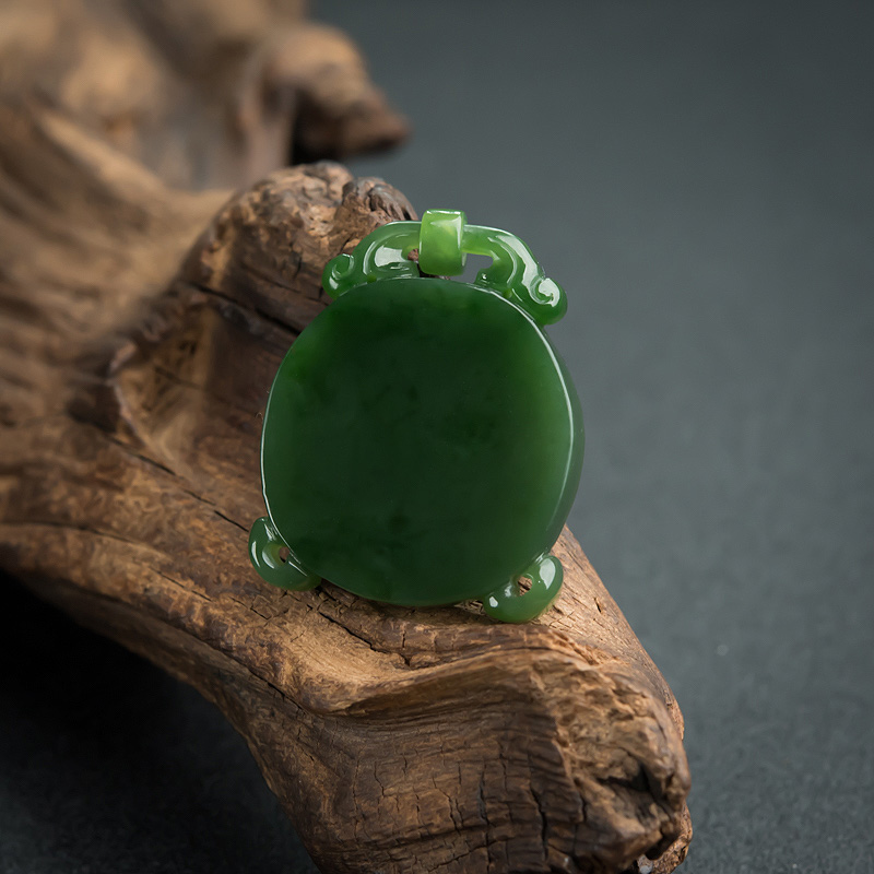 俄料山料碧玉吊坠-红掌柜