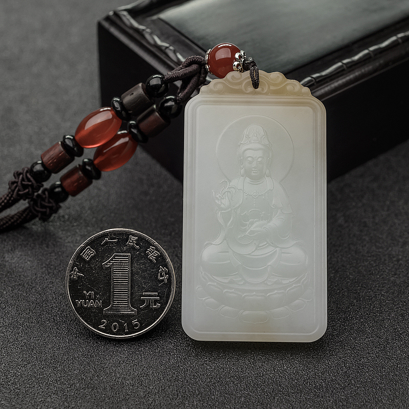 俄料俏色和田玉吊坠-红掌柜