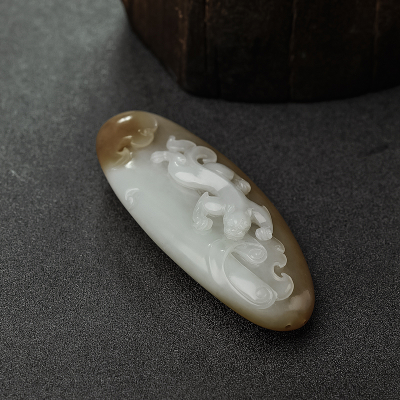 和田玉手把件-红掌柜