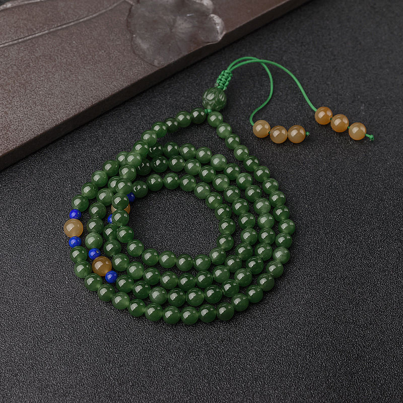 和田碧玉佛珠-红掌柜