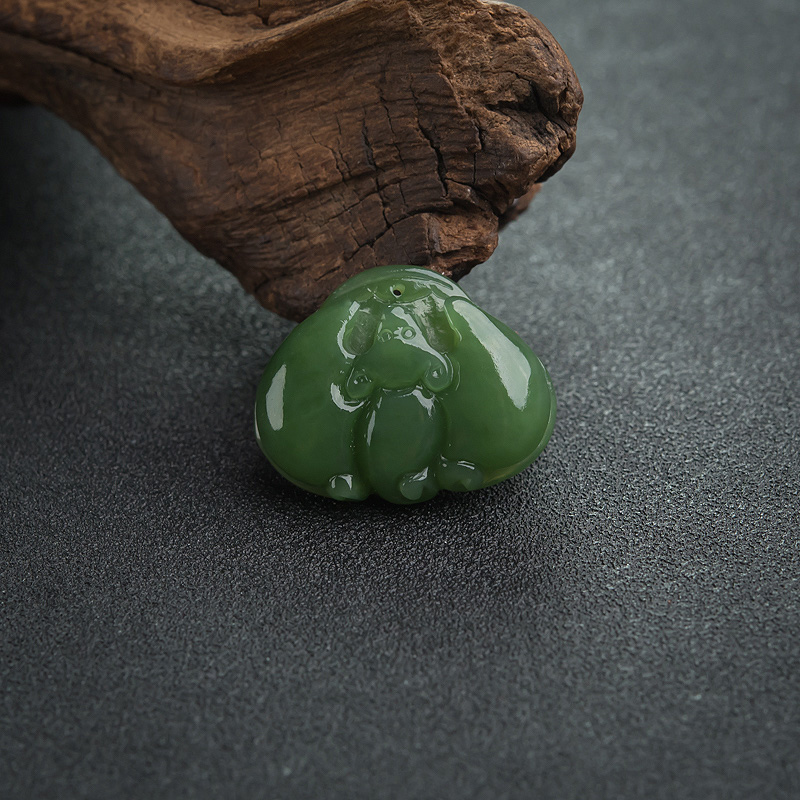 山料和田碧玉福在眼前吊坠-红掌柜