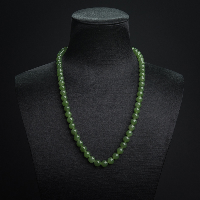 7mm山料和田碧玉项链-红掌柜