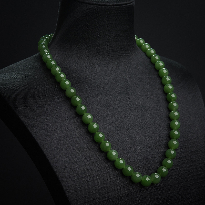 俄罗斯山料和田碧玉项链-红掌柜