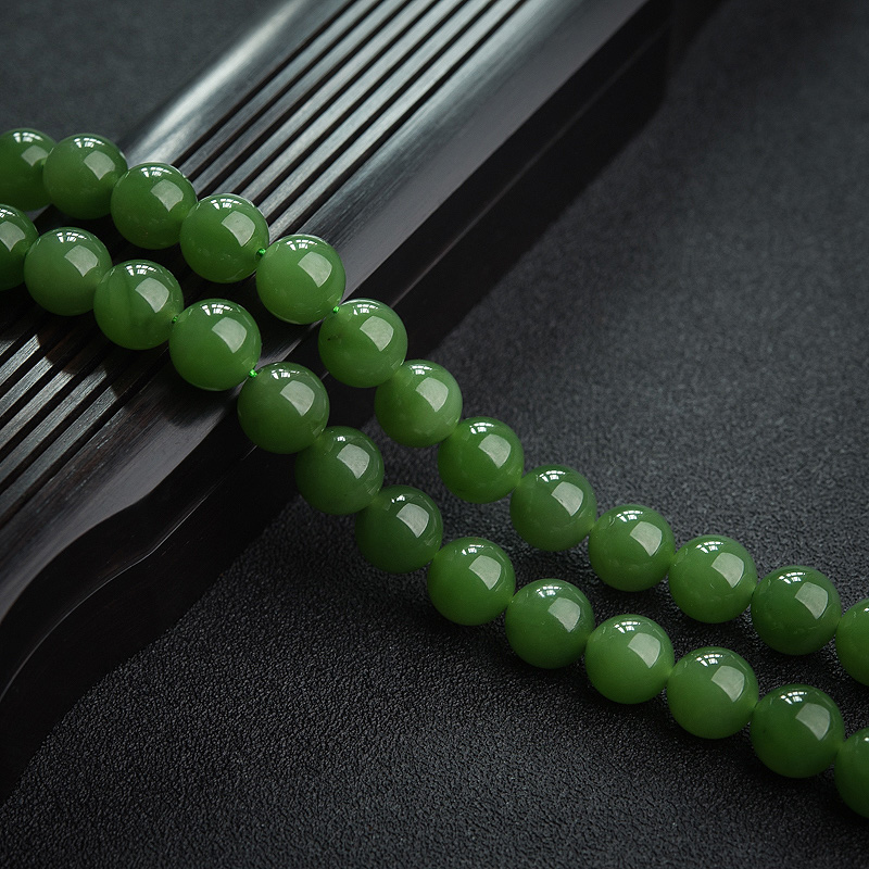 9.5mm山料和田碧玉项链-红掌柜