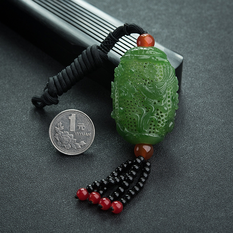 和田碧玉吊坠-红掌柜